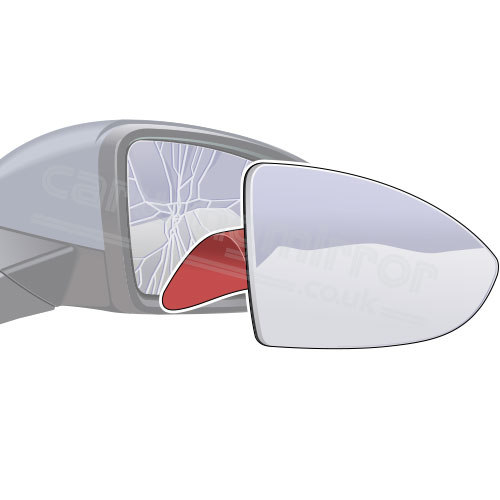 Ford Transit MK8 [2014 on] Self Adhesive Upper Wing Mirror Glass