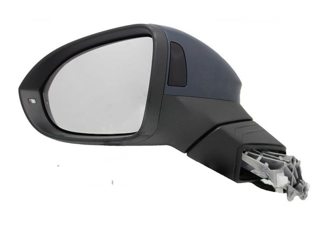 VW Golf MK8 [2021 on] Complete Power Folding Door Mirror Unit + BSM + Puddle Lamp + Primed Cap